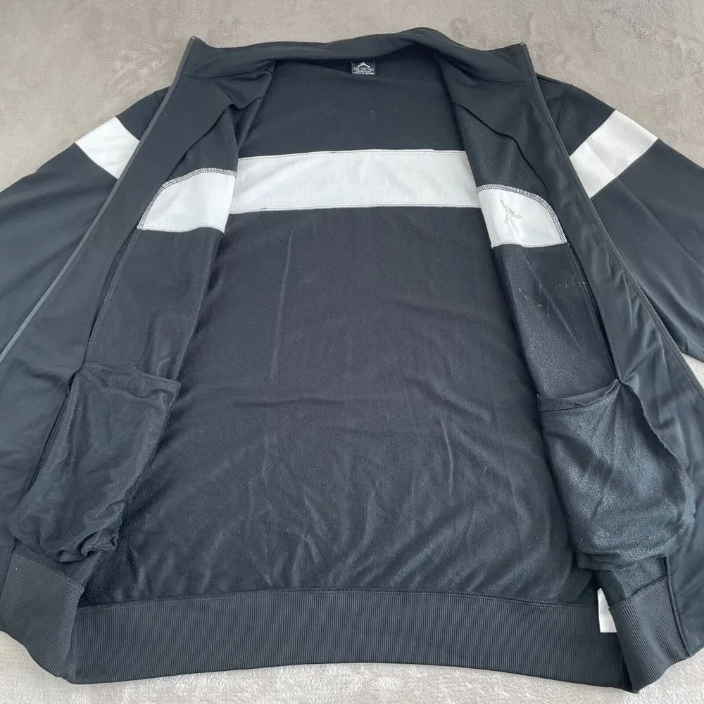 Vintage Nike Air Jordan Warm Up Jacket‎ Men 2XL Black Ful Zip JumpMan Active